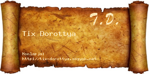 Tix Dorottya névjegykártya