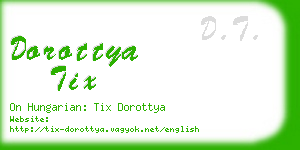 dorottya tix business card